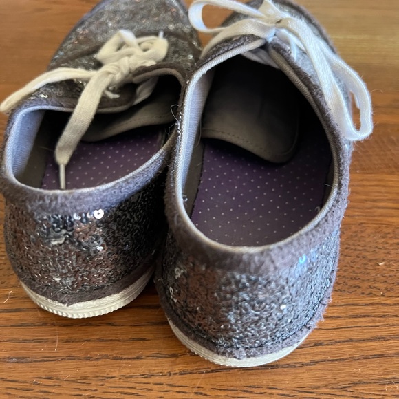 City Sneaks Canvas Sneakers Slate Grey Sequins. - Picture 7 of 7